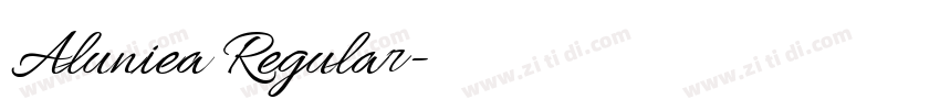 Aluniea Regular字体转换